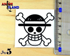 تاتو مؤقت شعار قراصنة قبعة القش لوفي ون بيس