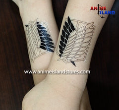 ستيكر تاتو مؤقت شعار فرقة الاستطلاع هجوم العمالقة مضاد للماء