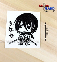 تاتو مؤقت – ميكاسا تشيبي- هجوم العمالقة