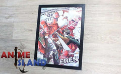 لوحة ثري دي ليفاي - إيرين - ميكاسا - هجوم العمالقة