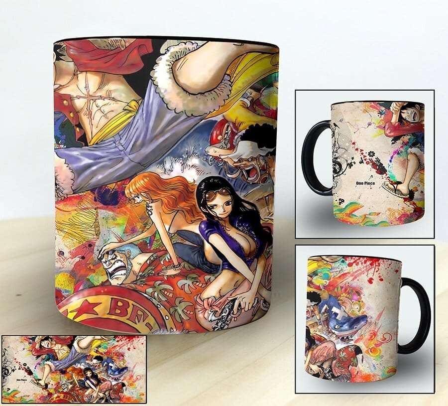 كوب طاقم قبعة القش لوفي 8 ون بيس