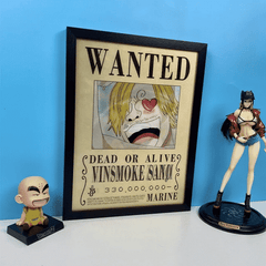 لوحة ثري دي ونتد لوفي زورو سانجي - ون بيس