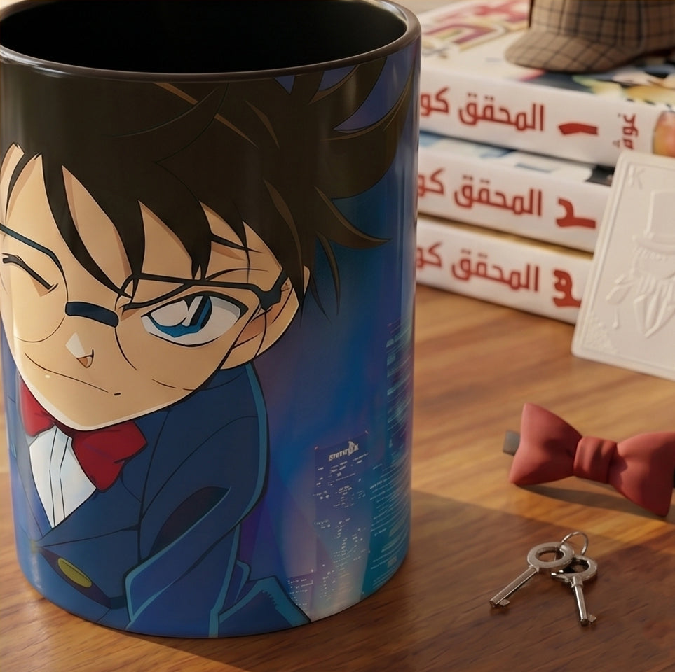 كوب المحقق كونان - تفاصيل طباعة الكوب من الجانب
